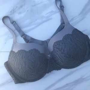 Torrid Grey and Lace Bra